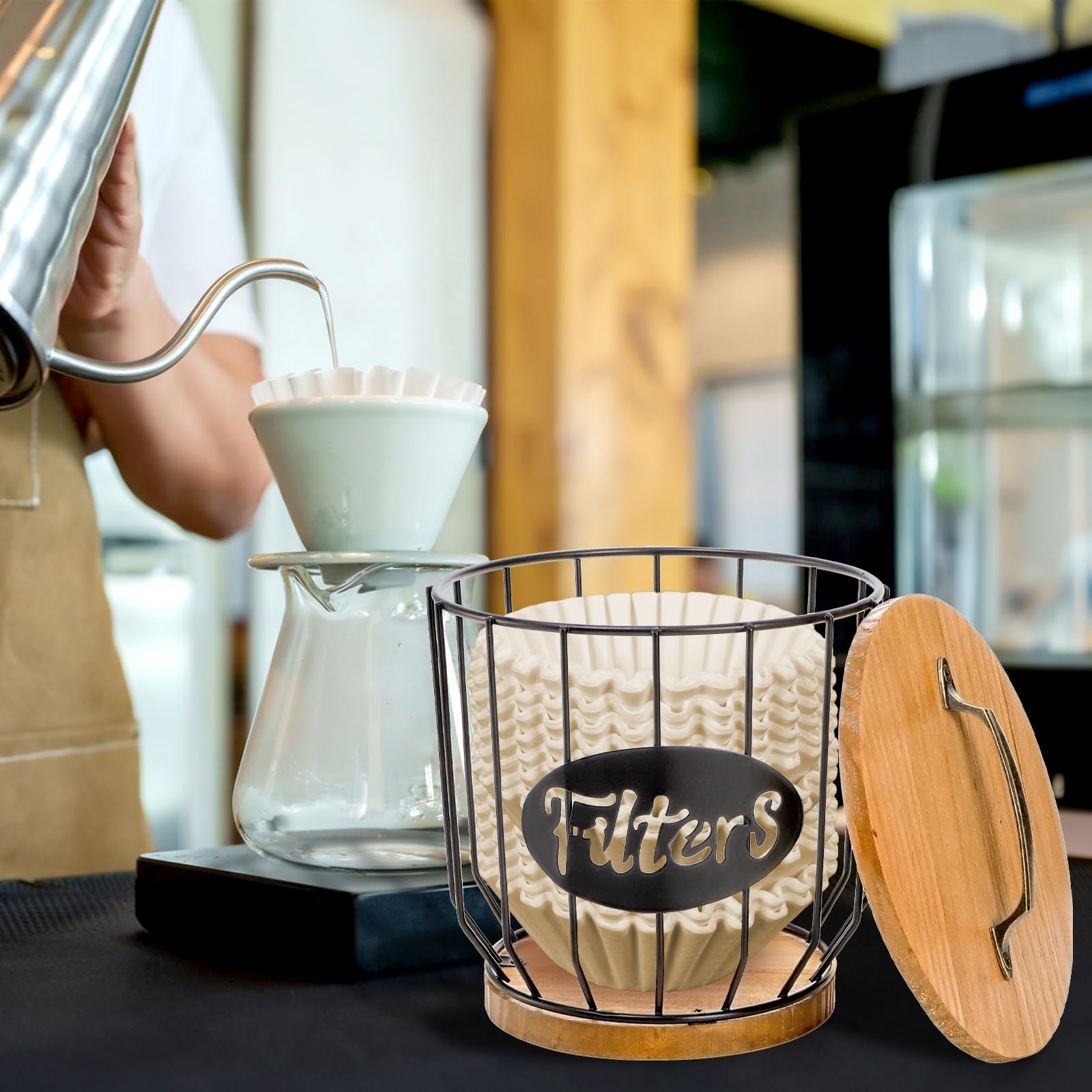 Yarlung multipurpose organizer holds pods, tea bags, sugar packets.