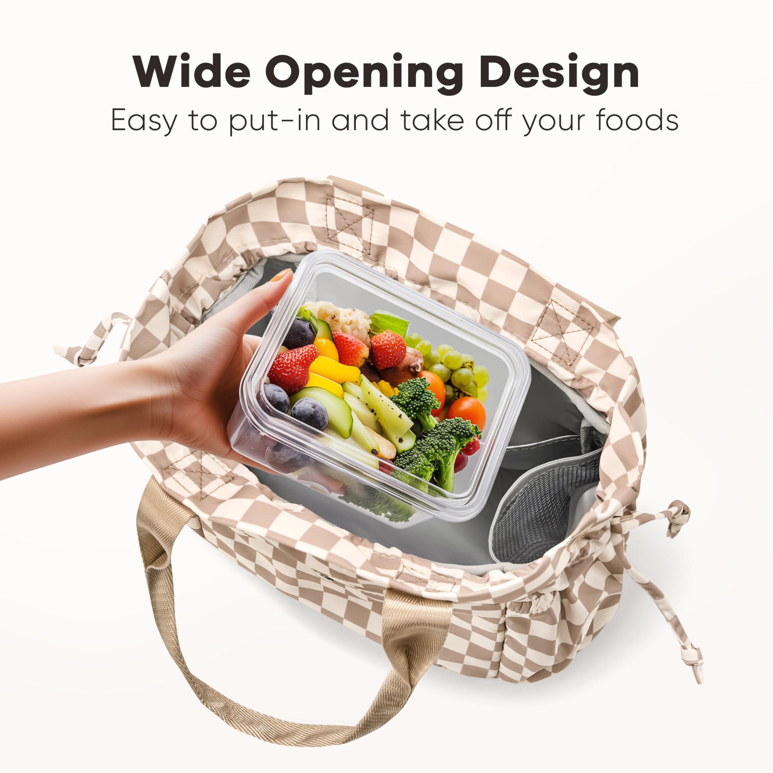 Yarnic front magnetic snap pocket offers secure extra storage for small items