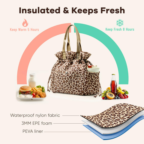 Yarnic lunch bag side bottle pocket keeps drinks within easy reach.