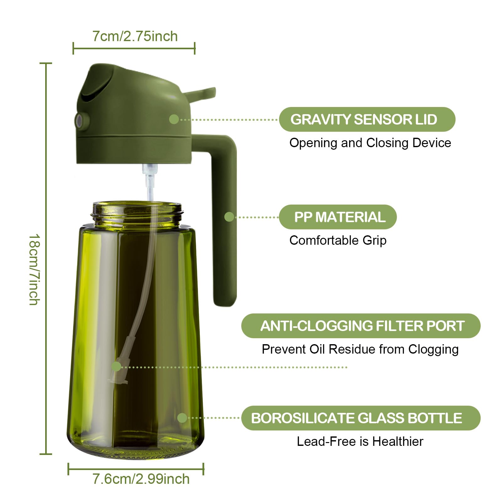 YARRAMATE 2in1 oil dispenser sprayer offers spray and pour for diverse tasks.