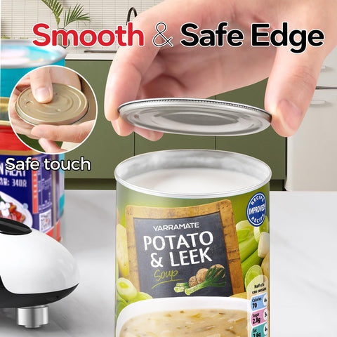YARRAMATE smooth-edge blade delivering safe cuts on cans.