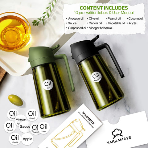 YARRAMATE olive oil sprayer provides precise dispense for controlled cooking.