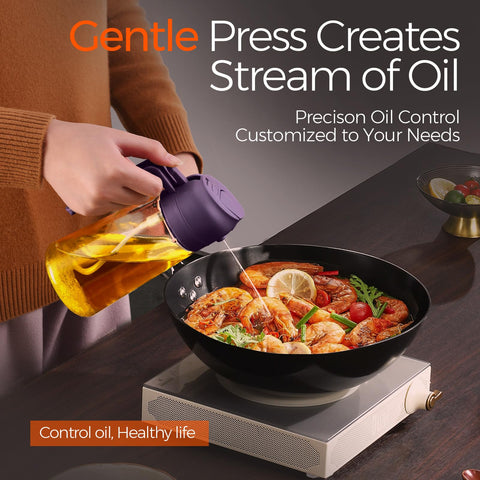 YARRAMATE precise spray mist shows controlled oil flow for cooking.
