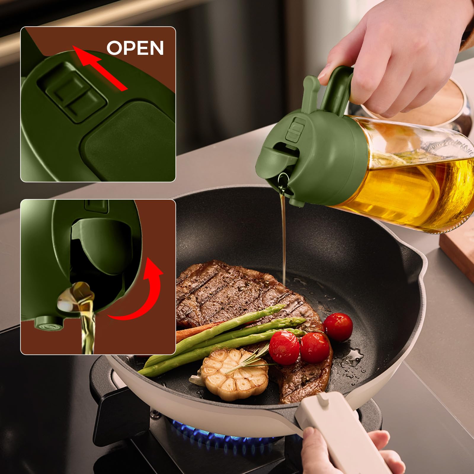 YARRAMATE olive oil sprayer premium materials ensure food-grade safety.
