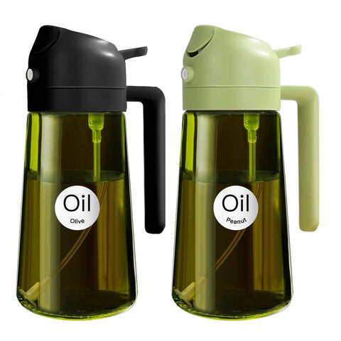 YARRAMATE sunlight-protected glass oil bottle preserves olive oil freshness.