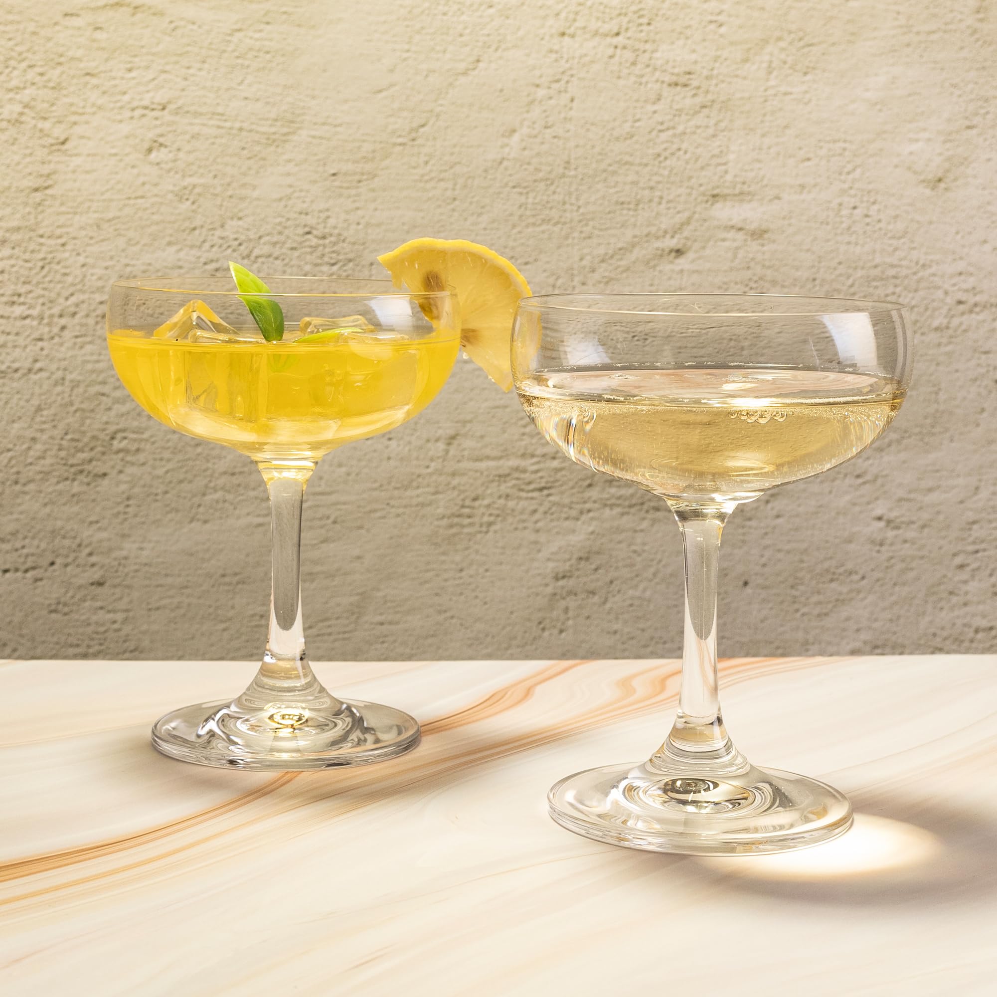 YARYOUNG champagne tower glasses setup for dramatic displays.