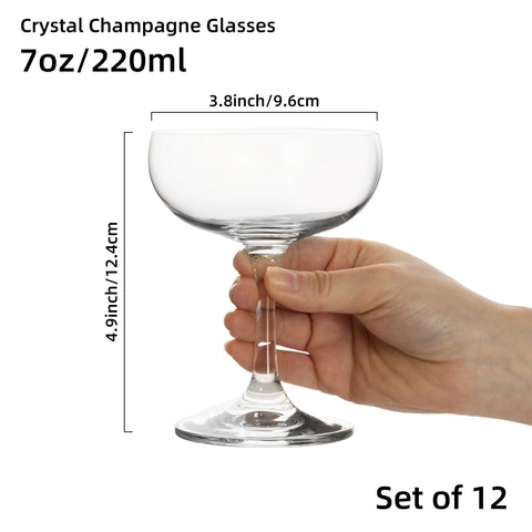 YARYOUNG elegant coupe glass curve design for stylish serving and sipping.