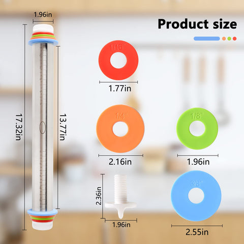 Yasashii 17-inch rolling pin designed for home bakers