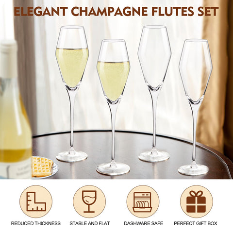 Yaschmo hand-blown crystal delivers crisp tone and elegance
