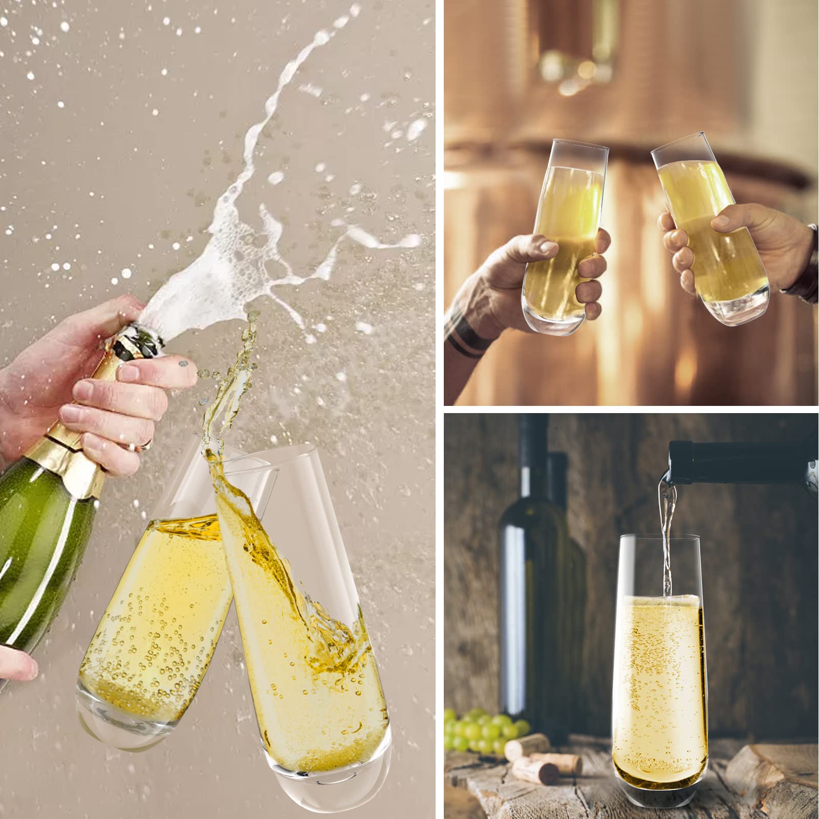 Yaschmo Prosecco wine flute for bright aromas and elegant presentations.
