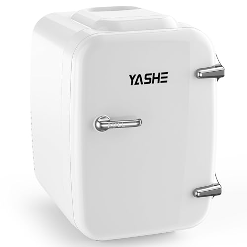 YASHE skincare storage image shows cosmetics neatly organized inside the compact fridge.