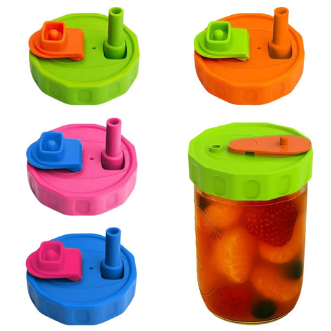 Yathindy colorful mason jar lids set enhances drinks and storage