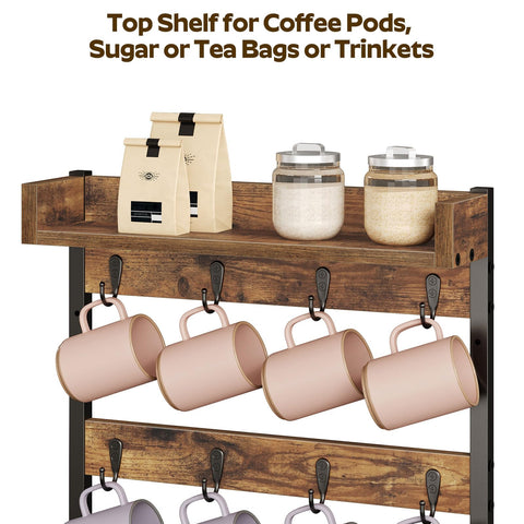 YATINEY MH42BR 12-hooks mug rack hanging display