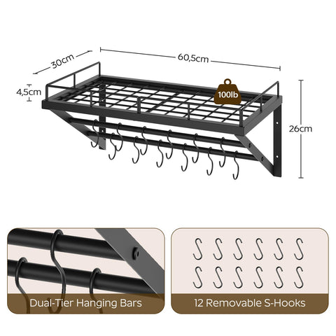 YATINEY included S-hooks arranged for versatile storage