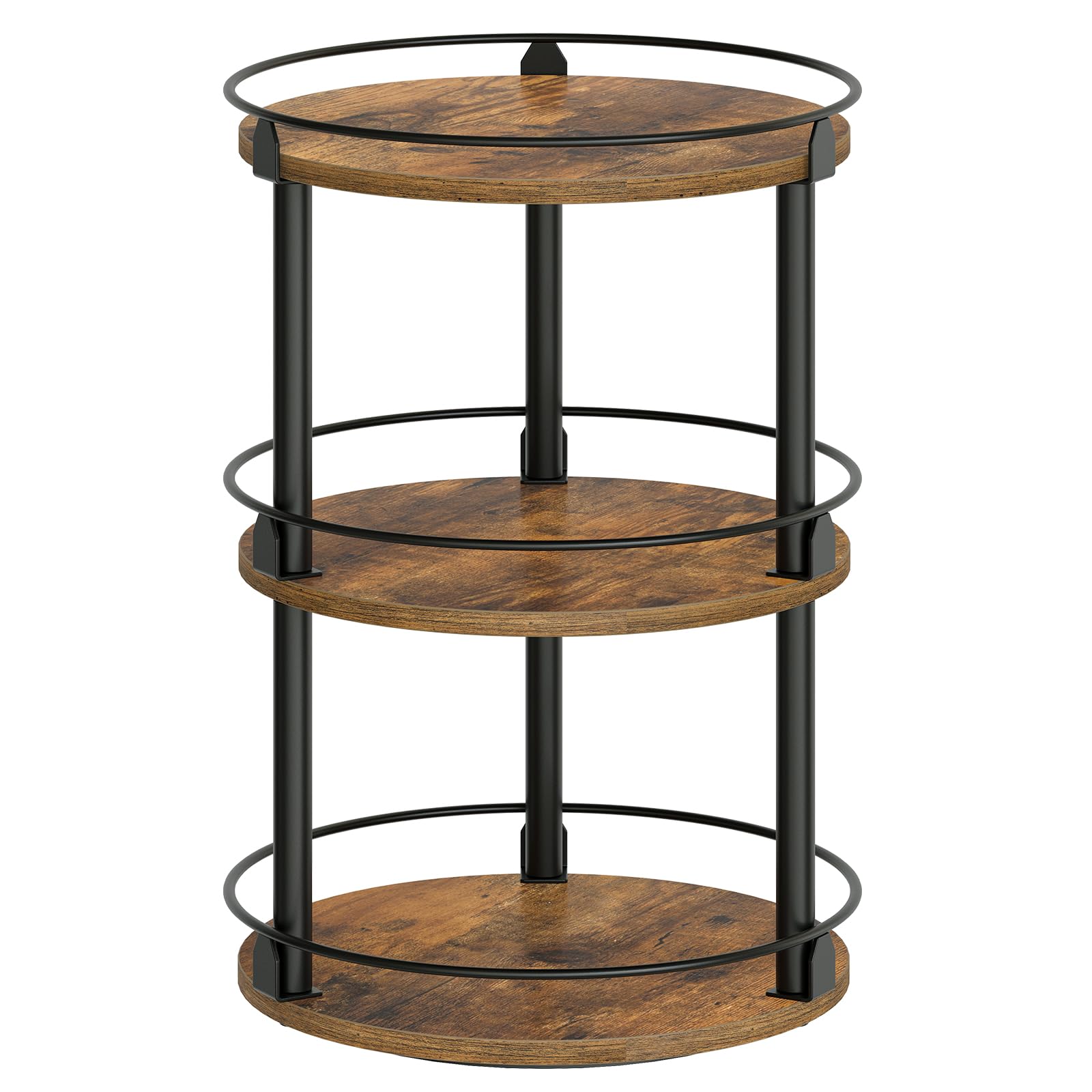 YATINEY 3-tier lazy Susan with 360° rotation for easy spice access.