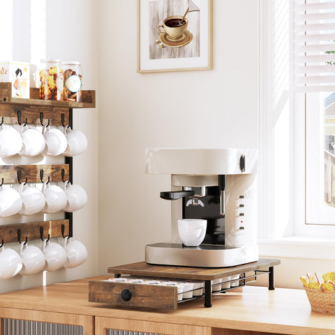 YATINEY coffee pod drawer holder side view demonstrating slim footprint for countertops