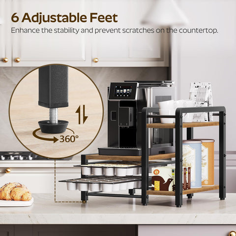 YATINEY kitchen corner organizer creates a neat coffee area