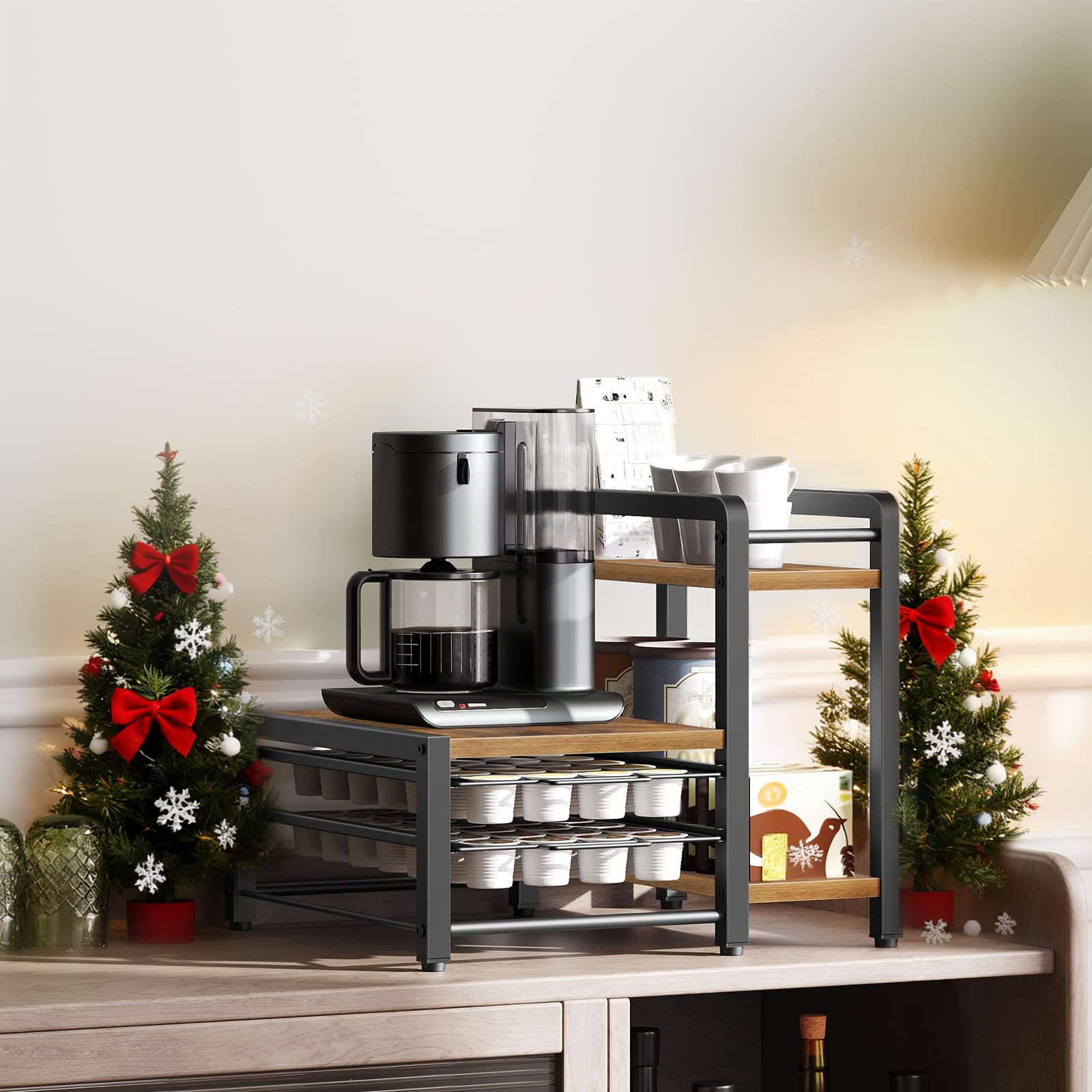 YATINEY vintage brown and black finish adds rustic charm