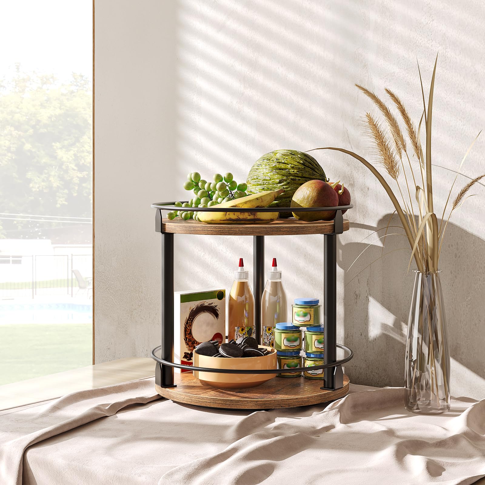 YATINEY compact rustic brown design complements kitchen aesthetics on the counter