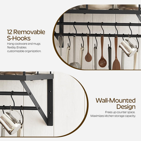 YATINEY heavy-duty iron construction supports heavy cookware securely