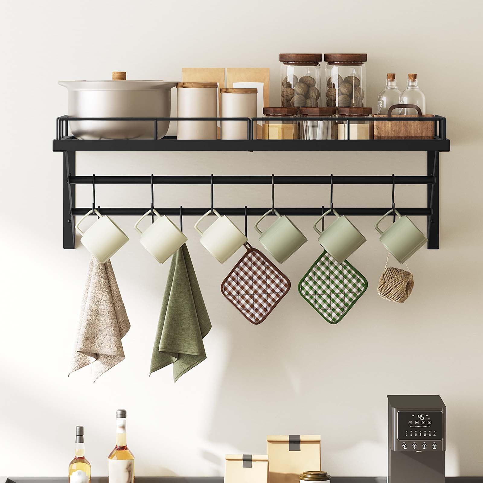 YATINEY two tier rails maximize vertical storage for cookware