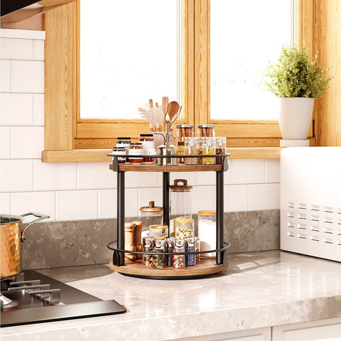 YATINEY rustic brown design fits kitchen style and saves space