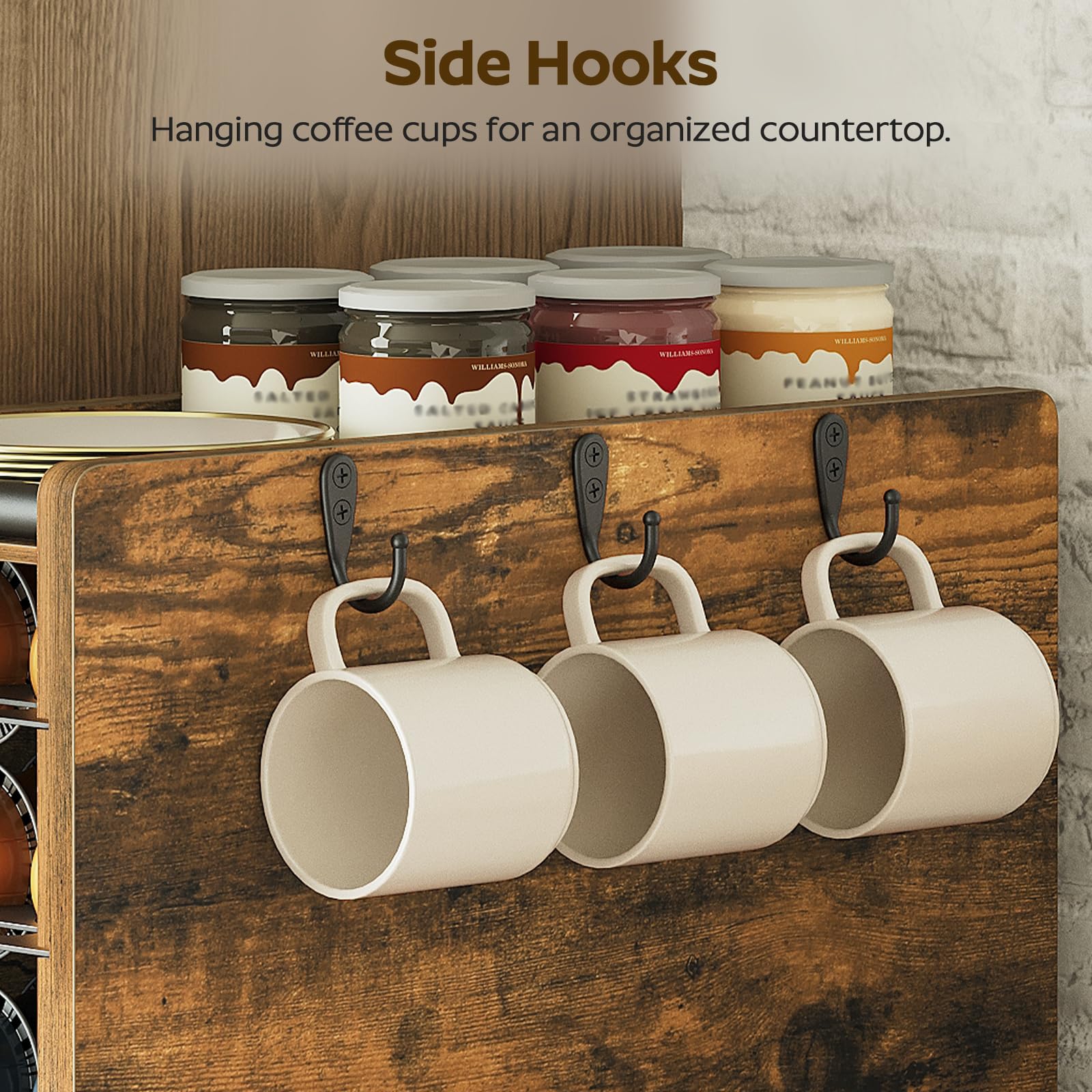 YATINEY space-saving design frees countertop clutter