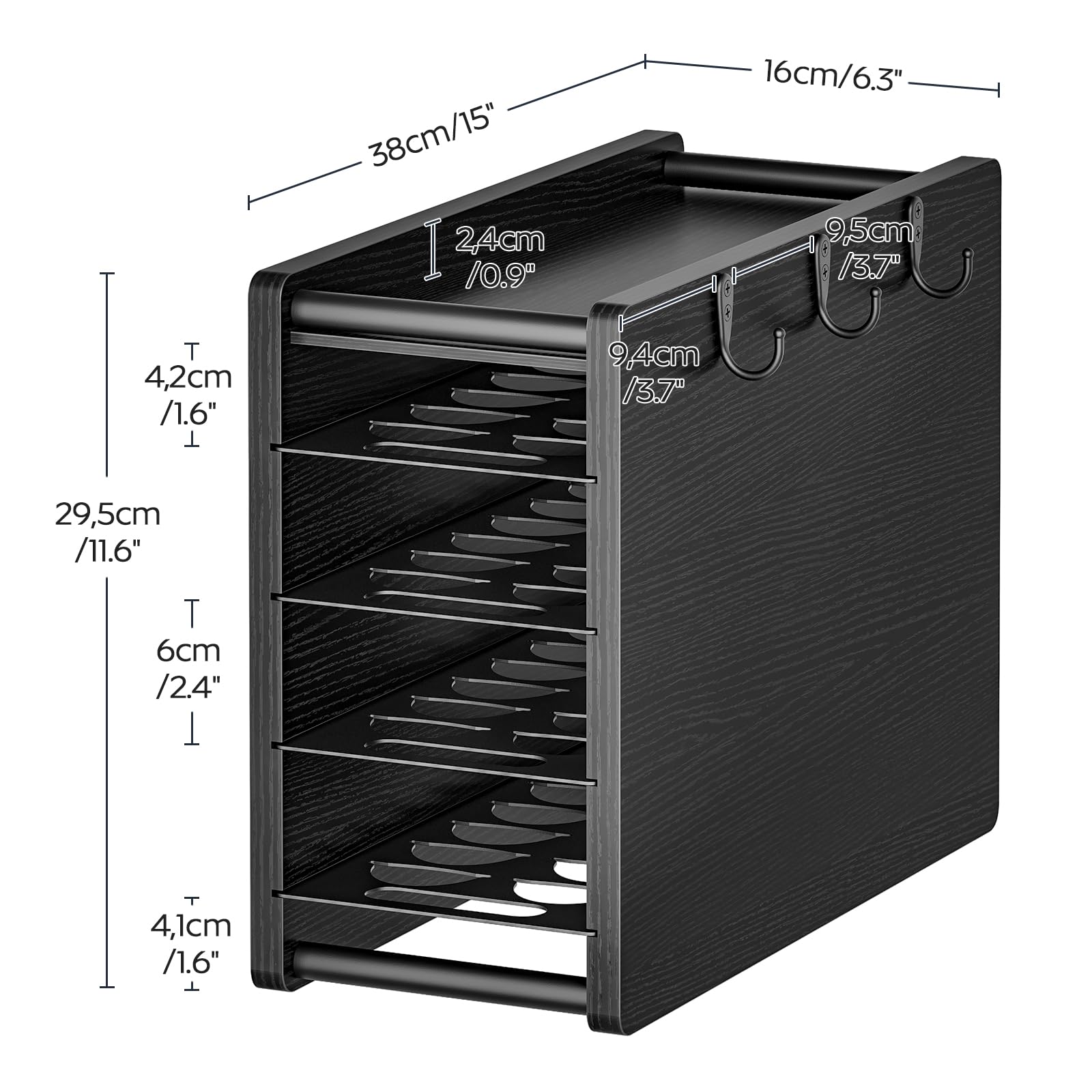 YATINEY top board holds mugs and syrups within reach.