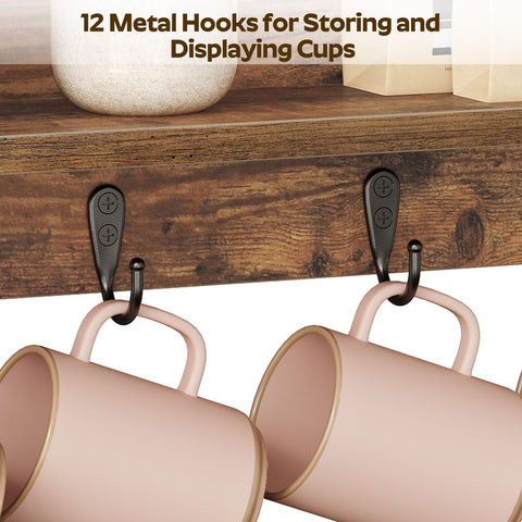 YATINEY MH42BR wall-mounted mug rack assembly instructions