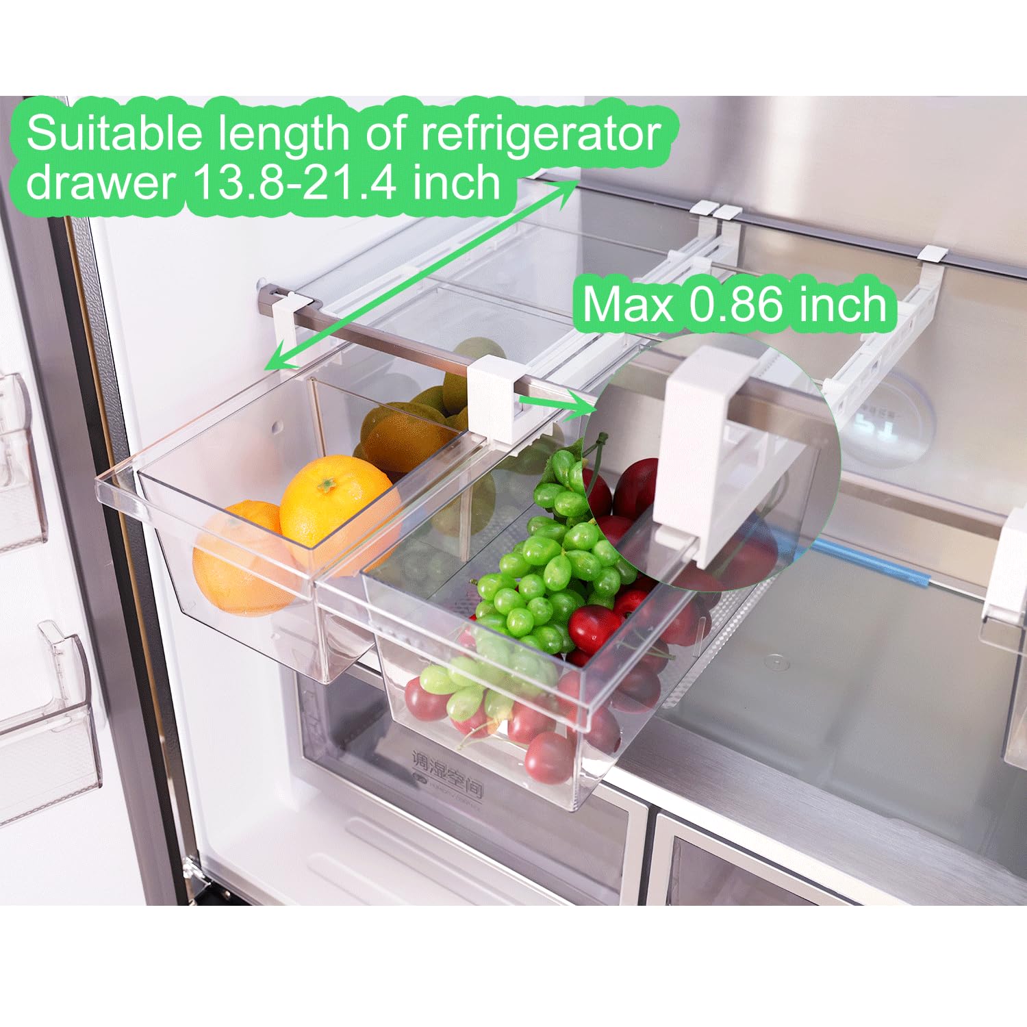 Yatmung clear-view fridge bin lets you spot items at a glance