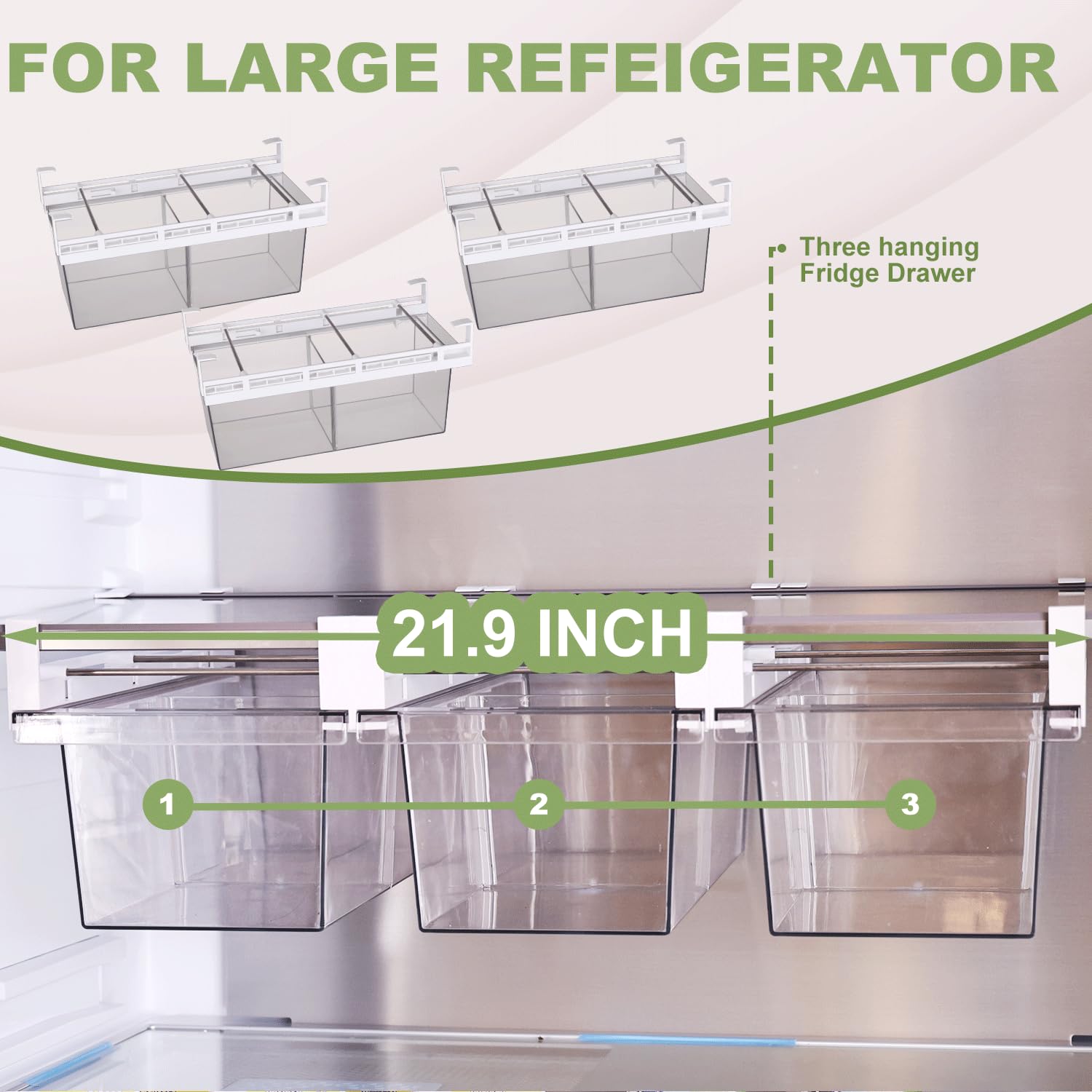 Yatmung kitchen deli bin fits standard shelves for versatile use