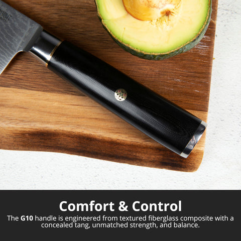 Yatoshi Knives 7-inch santoku knife ideal for versatile chopping.