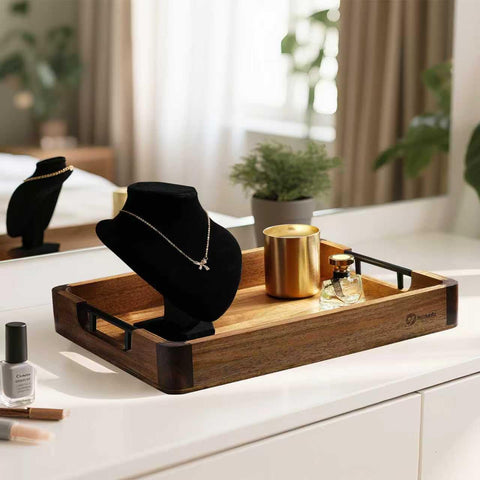 YaTriunfo ottoman tray shown as versatile living room accessory