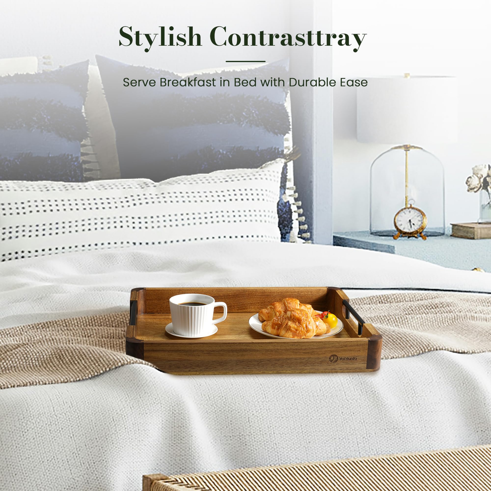 YaTriunfo tray - matte black handles enabling easy carrying