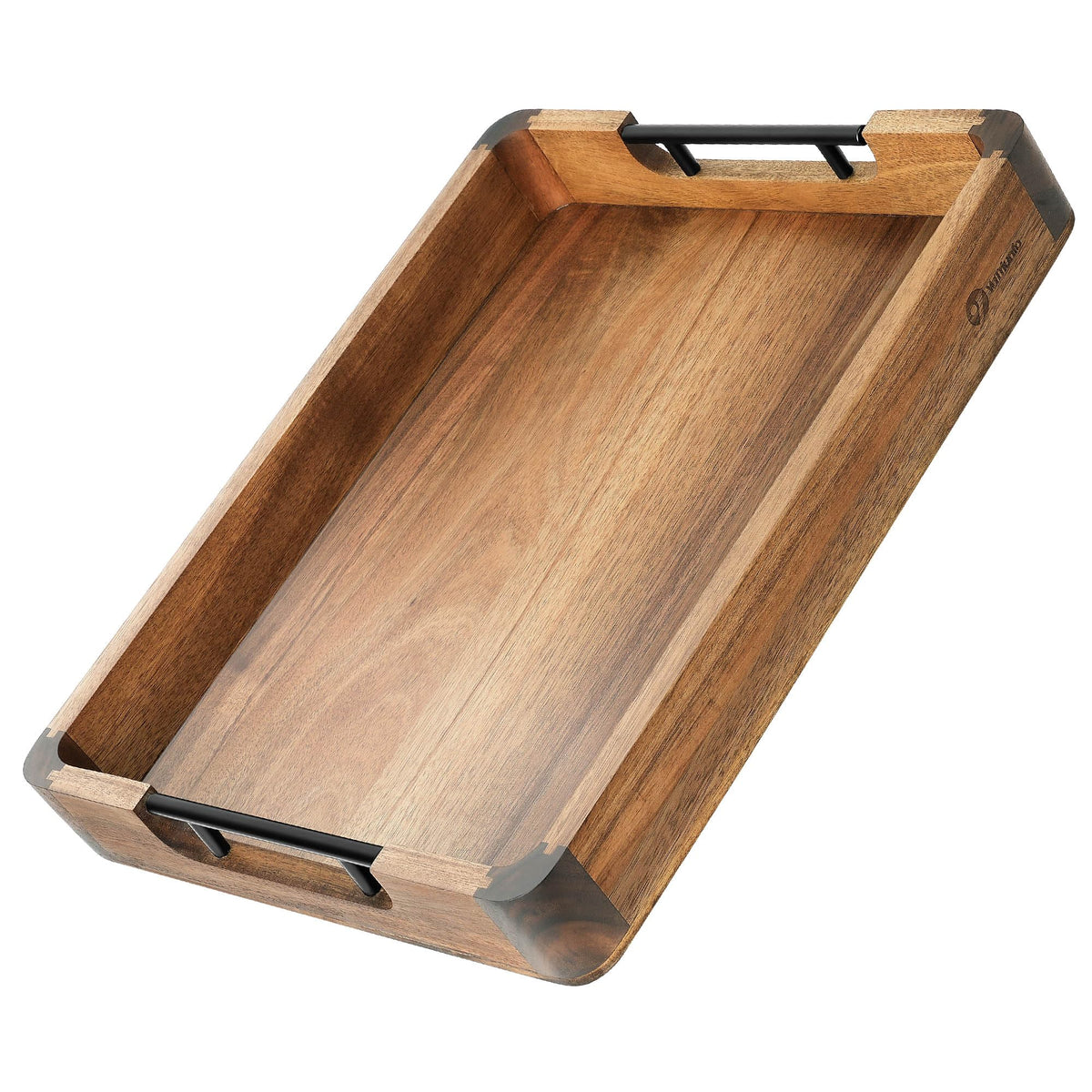 YaTriunfo wooden tray with handles - top view highlights durability and daily use