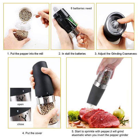 YAYAYOUNG gravity grinder stainless steel top for durable, reliable grinding.