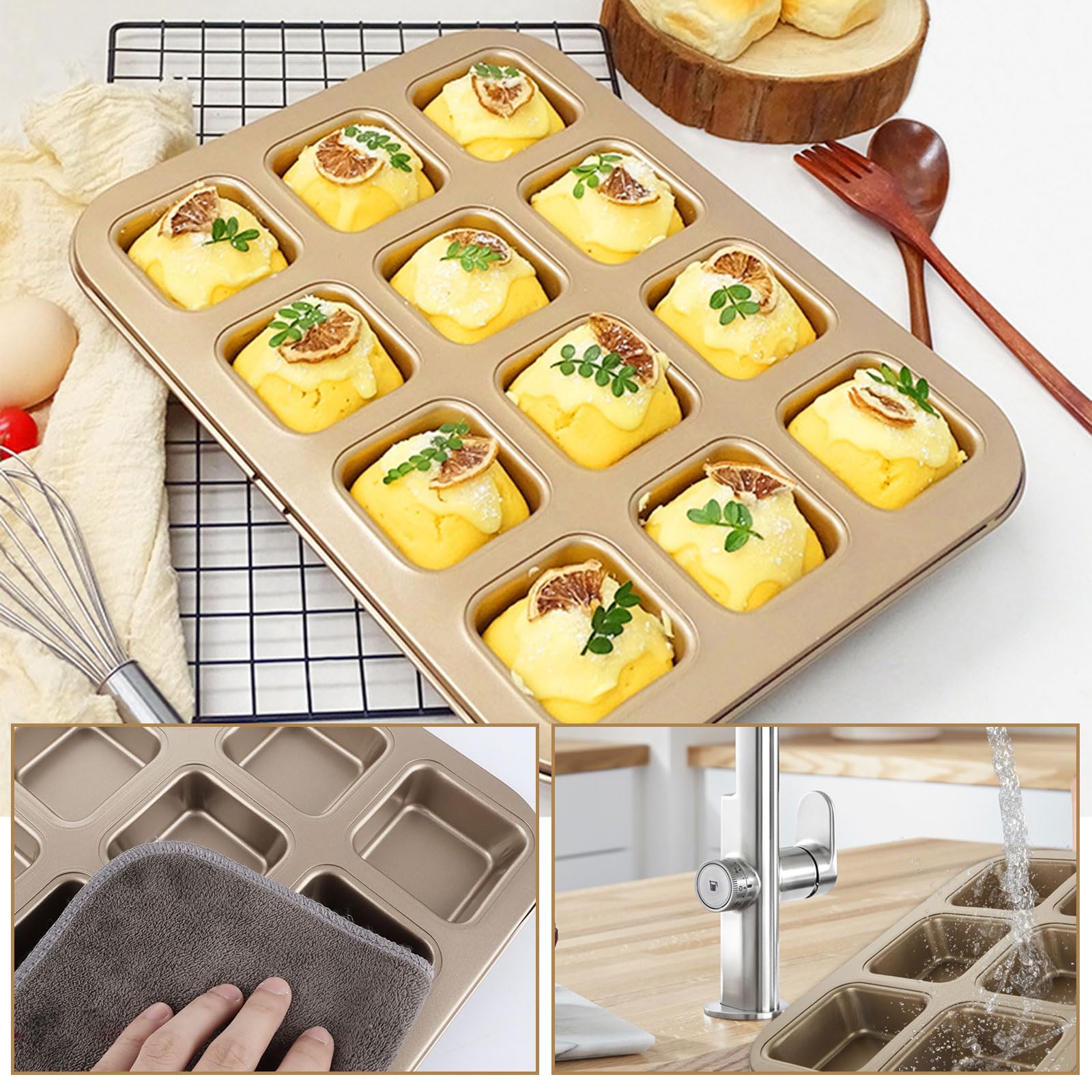 YAYODS 3-pack supports mini cakes, cupcakes, and cornbread bites