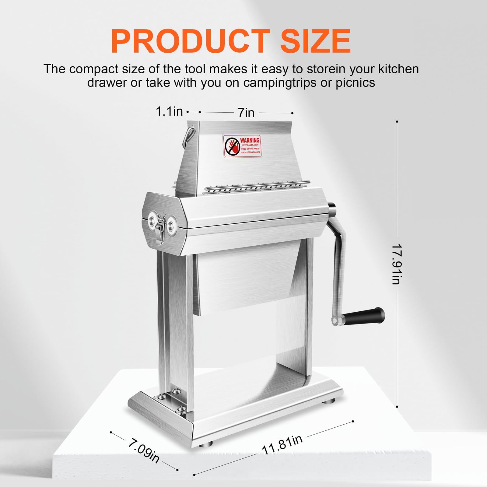 YBSVO tenderizer uses rust-resistant stainless steel blades for durability