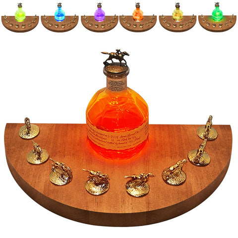 YCCOKJJ Blantons display with halfmoon wooden stand for corks and bottles