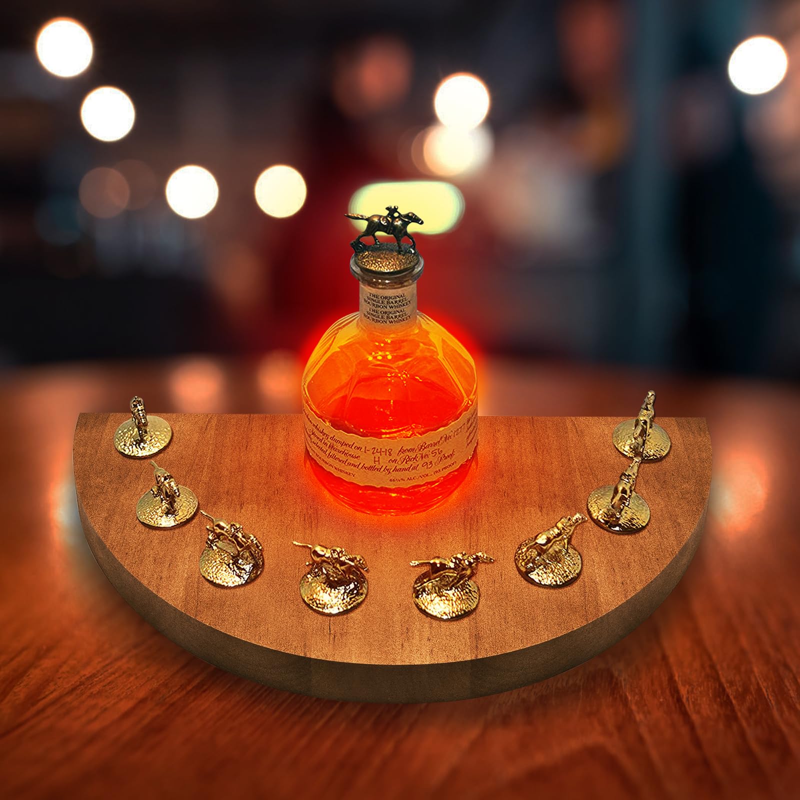 YCCOKJJ bottle display space with built-in light for elegant presentation