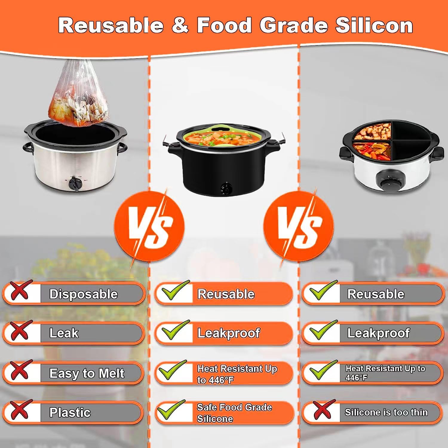 YCGCP dishwasher-safe liner for quick, hassle-free cleanup