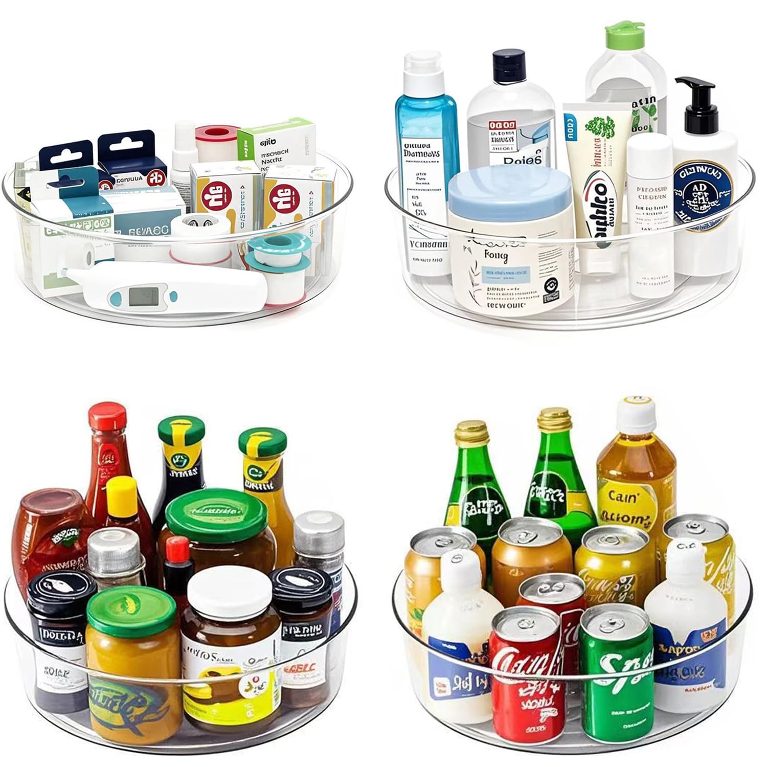 YCLADEC Lazy Susan rotating turntable for pantry organization and easy access.