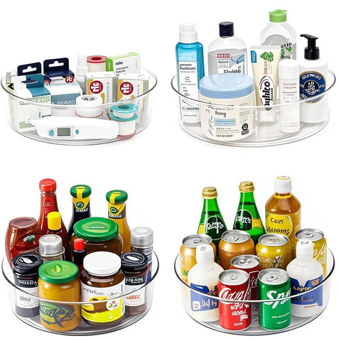 YCLADEC Lazy Susan rotating turntable for pantry organization and easy access.