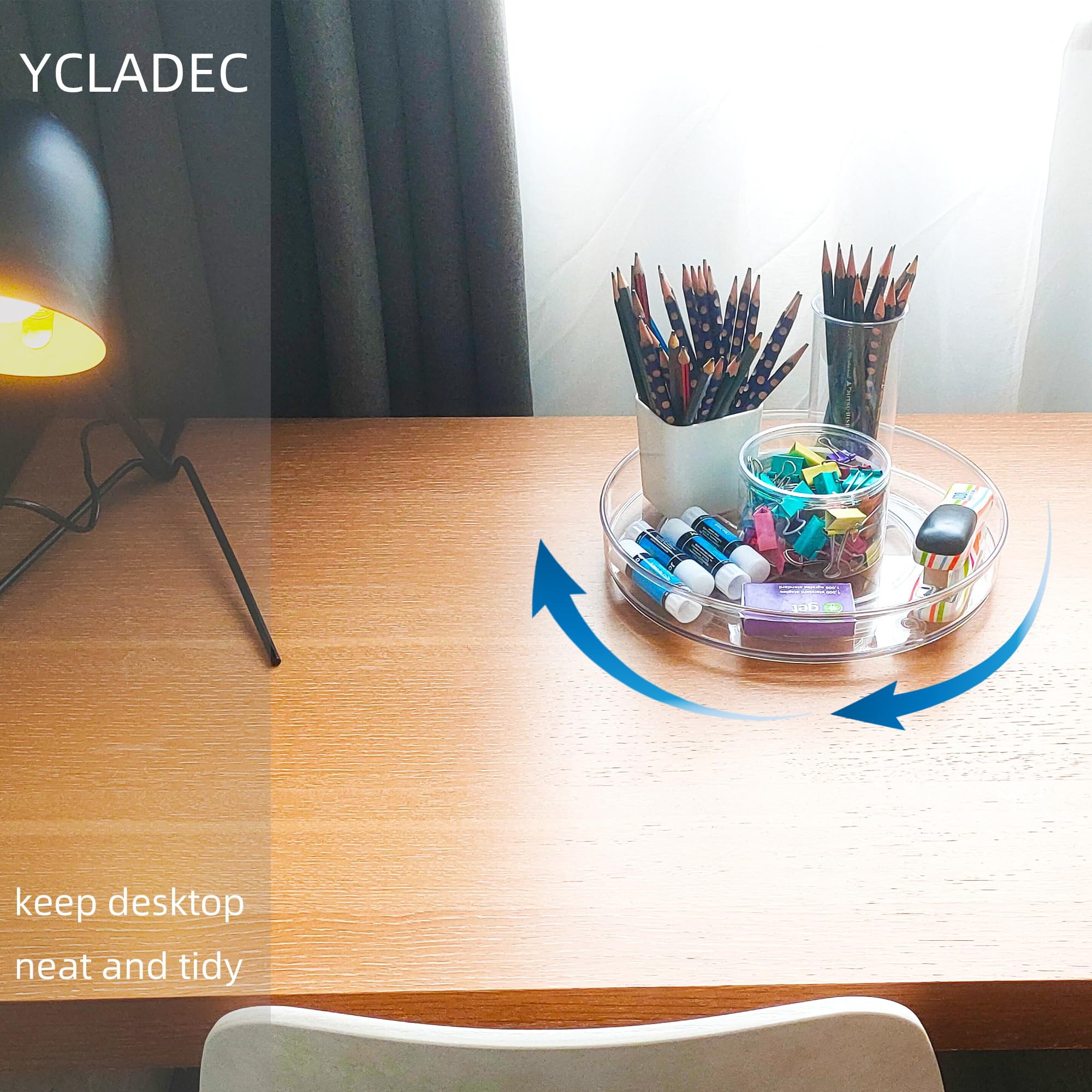YCLADEC cosmetics organizer with 360 degree rotation for cosmetics and perfumes
