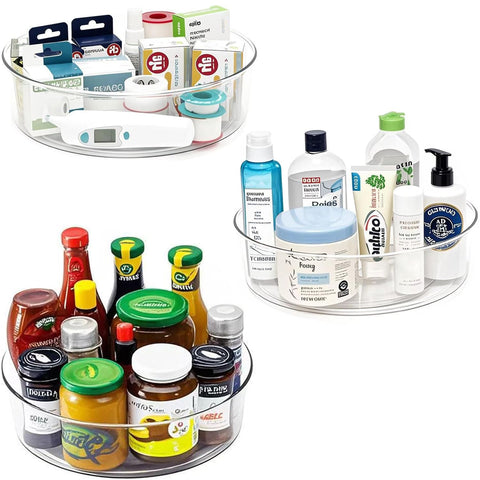 YCLADEC lazy susan 11.5-inch rotating turntable for spice racks and cabinets.