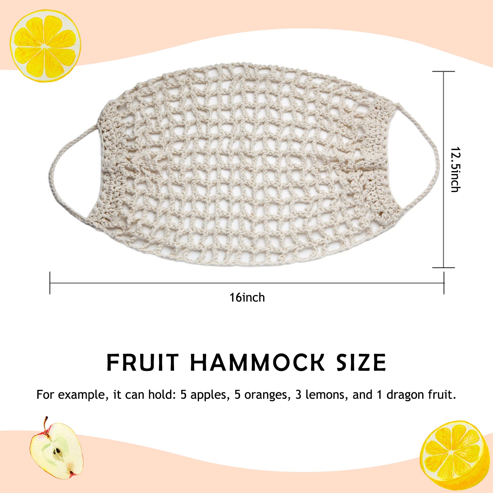Ycsst fruit hammock saves counter space and supports fresh fruit display