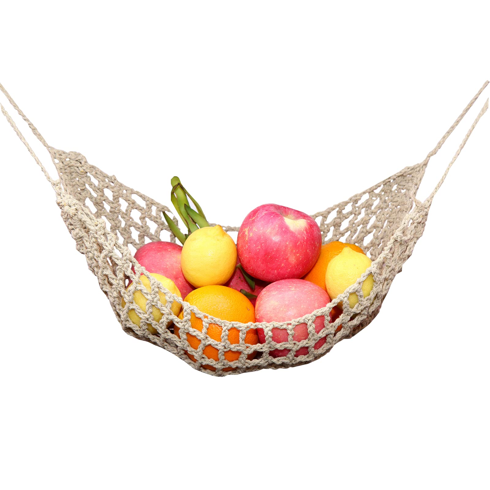 Ycsst Fruit Hammock under cabinet side view showing space-saving storage.