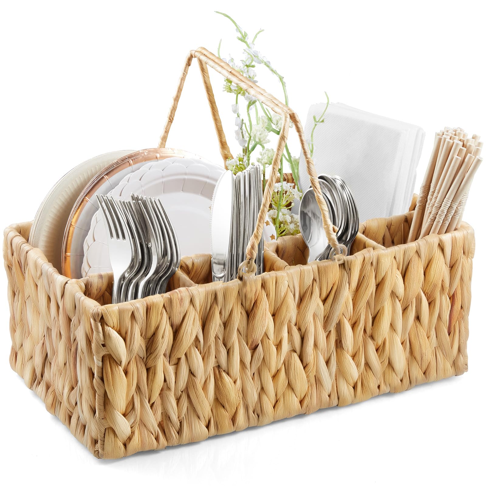 YCXNBHH silverware holder with balanced handle for easy party transport