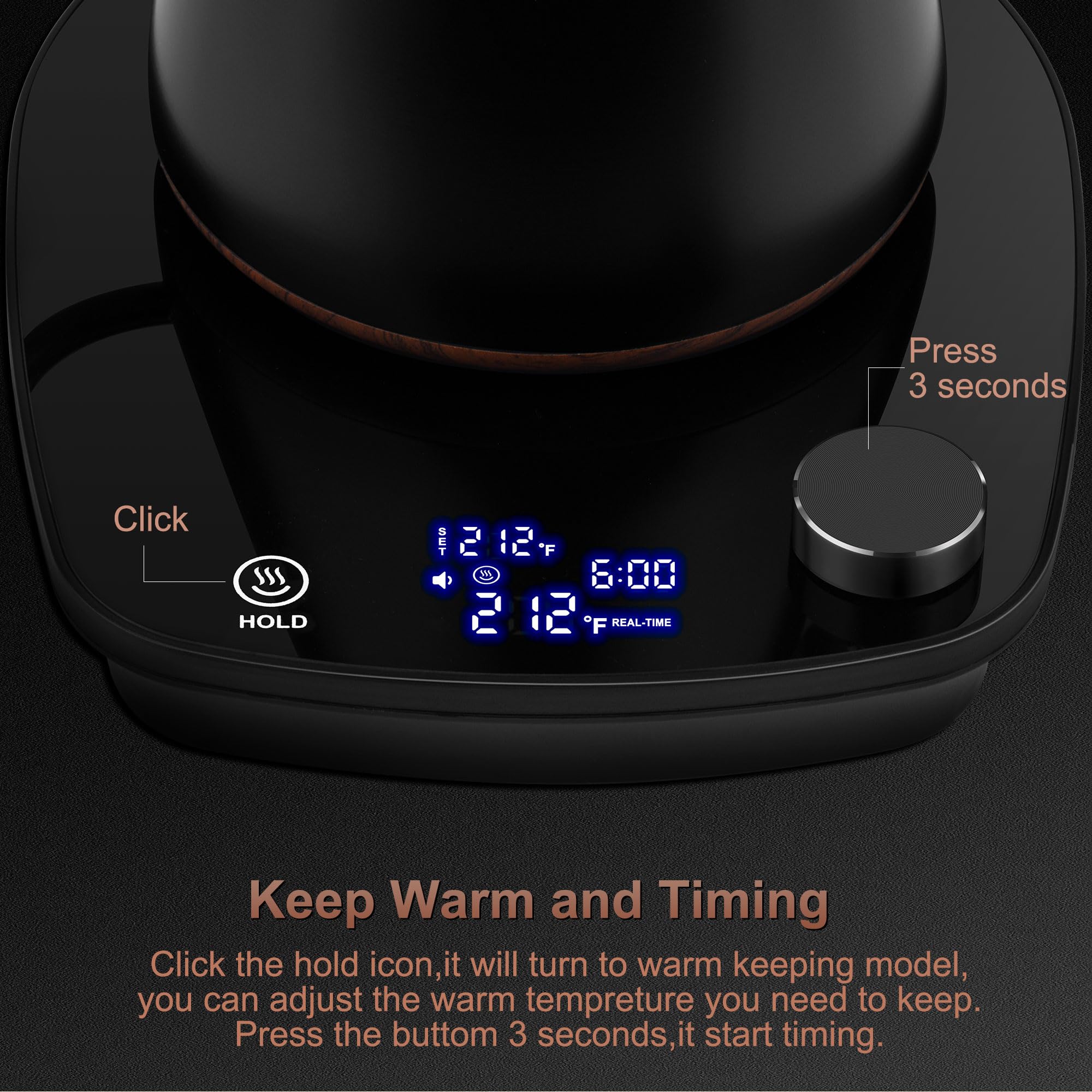 YDDZZM gooseneck kettle pouring action ideal for controlled pour-over brewing.