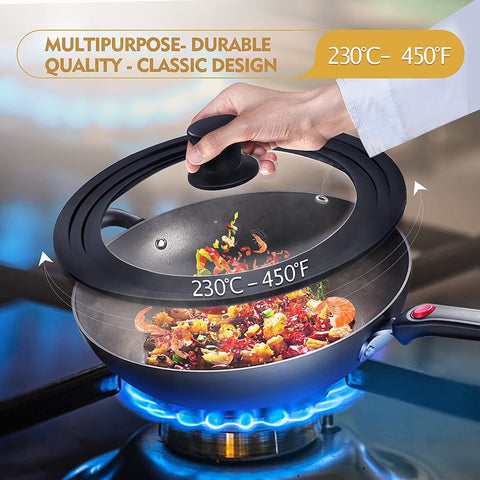 Ydeapi dishwasher-safe lid for easy cleanup after cooking.